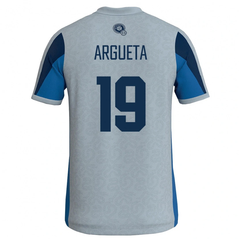 DanxenキッズエルサルバドルChristopher Argueta#19白 空色アウェイシャツ26-28ジャージーユニフォーム