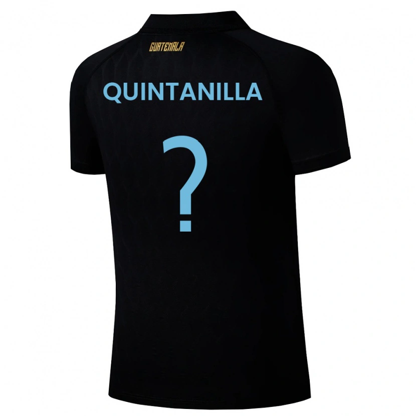 DanxenキッズグアテマラAnayelli Quintanilla#0黒 空色 白アウェイシャツ26-28ジャージーユニフォーム