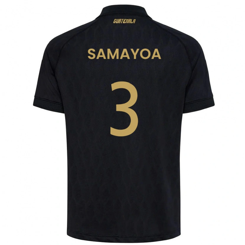 Danxenキッズグアテマラニコラス・サマジョア#3黒 空色 白アウェイシャツ26-28ジャージーユニフォーム