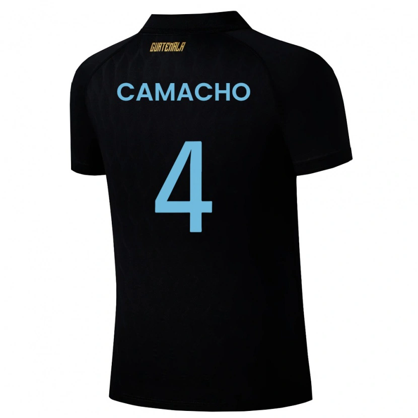 DanxenキッズグアテマラSamuel Camacho#4黒 空色 白アウェイシャツ26-28ジャージーユニフォーム