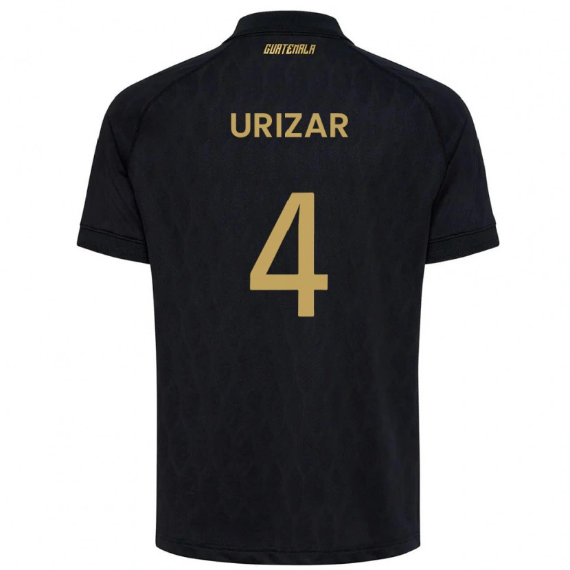 DanxenキッズグアテマラJeshua Urizar#4黒 空色 白アウェイシャツ26-28ジャージーユニフォーム
