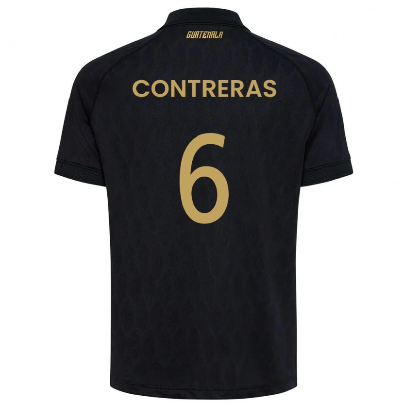 DanxenキッズグアテマラMaría Contreras#6黒 空色 白アウェイシャツ26-28ジャージーユニフォーム