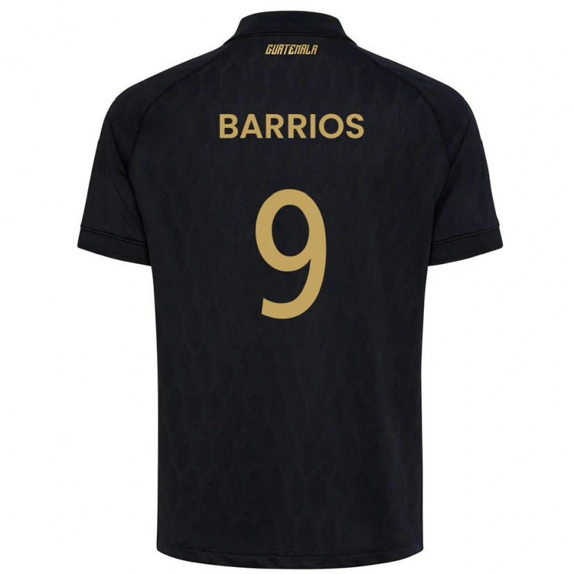 DanxenキッズグアテマラJosué Barrios#9黒 空色 白アウェイシャツ26-28ジャージーユニフォーム