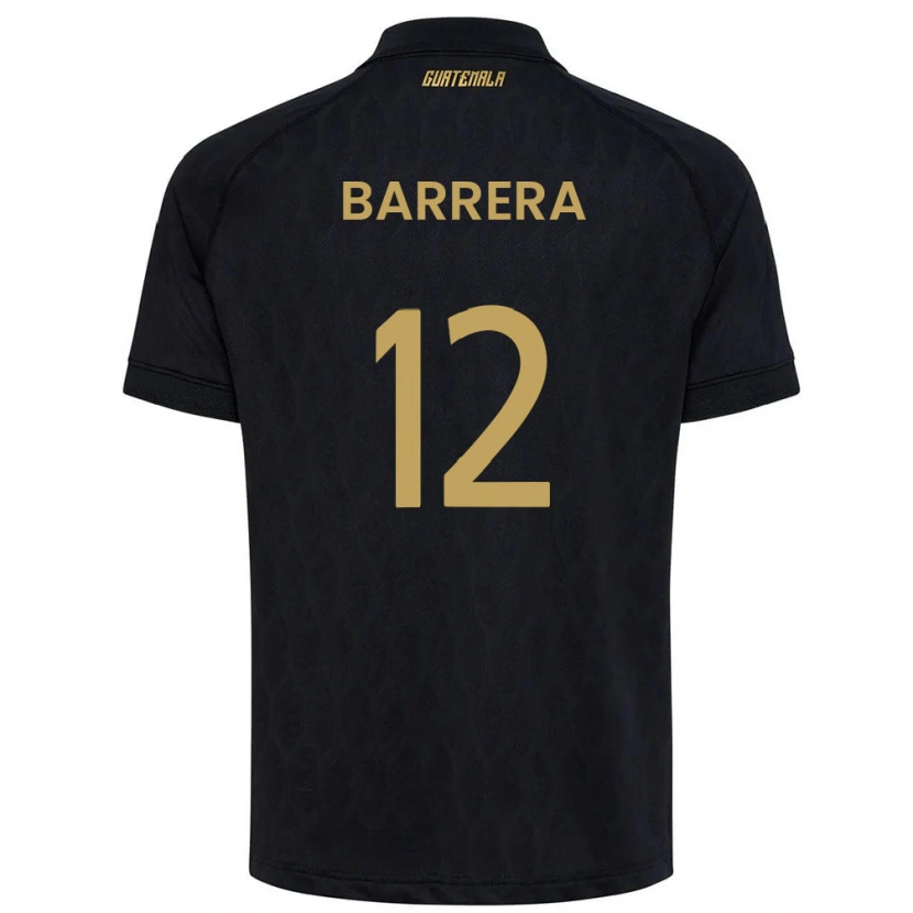 DanxenキッズグアテマラRogelio Barrera#12黒 空色 白アウェイシャツ26-28ジャージーユニフォーム