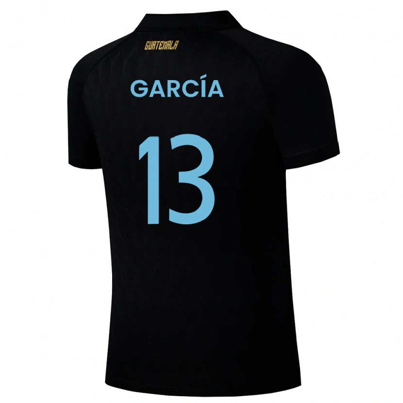 DanxenキッズグアテマラÁngel García#13黒 空色 白アウェイシャツ26-28ジャージーユニフォーム