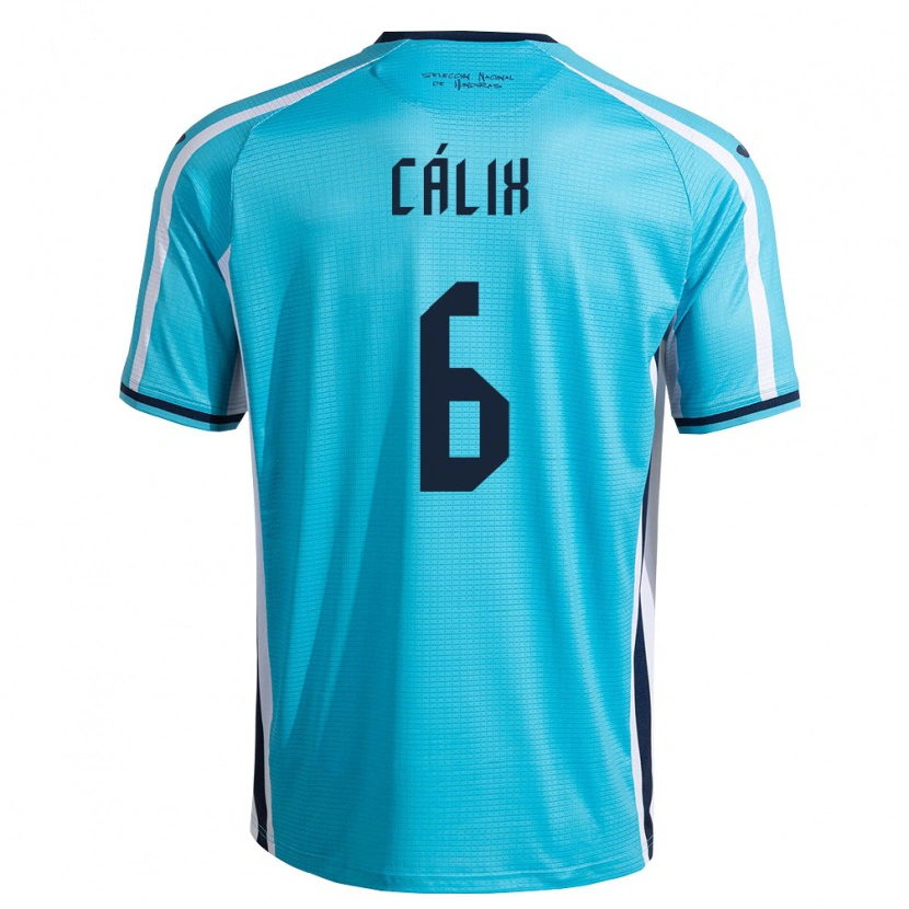 DanxenキッズホンジュラスNoel Cálix#6空色 紺アウェイシャツ26-28ジャージーユニフォーム