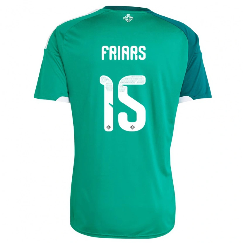 Danxenメンズ北アイルランドAlfie Friars#15緑 白ホームシャツ26-28ジャージーユニフォーム