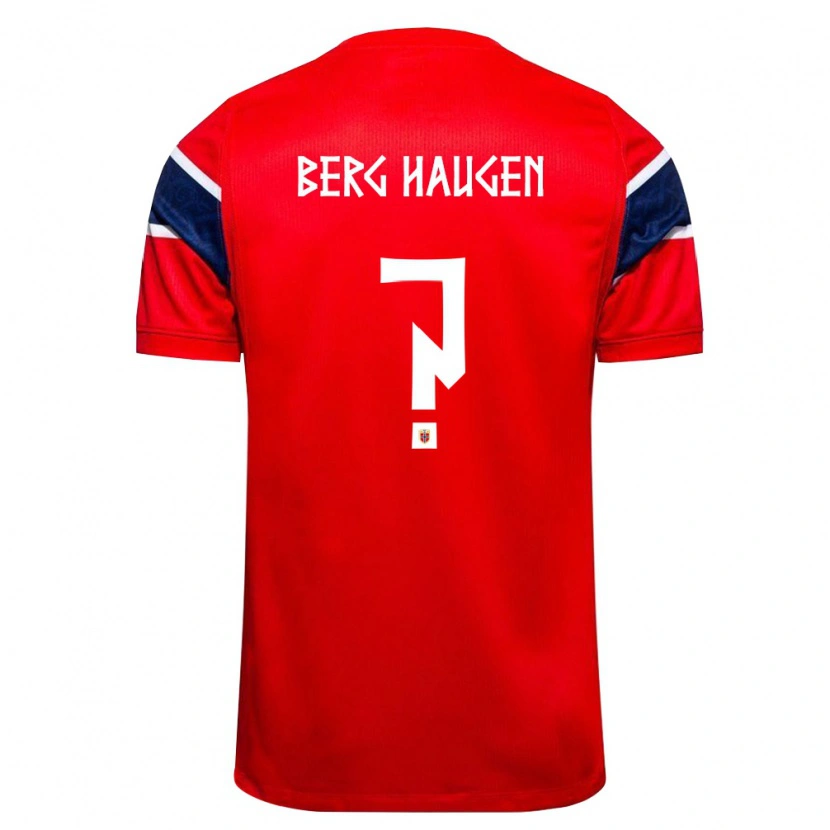 DanxenメンズノルウェーBrage Berg Haugen#0赤 紺 白ホームシャツ26-28ジャージーユニフォーム