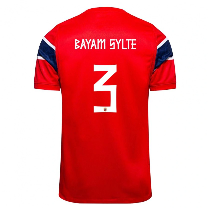 DanxenメンズノルウェーDaniel Bayam Sylte#3赤 紺 白ホームシャツ26-28ジャージーユニフォーム