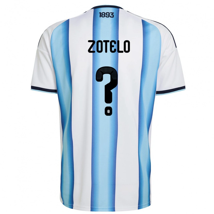 DanxenメンズアルゼンチンRamiro Zotelo#0白 空色 紺ホームシャツ26-28ジャージーユニフォーム