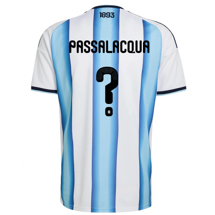 DanxenメンズアルゼンチンRamiro Passalacqua#0白 空色 紺ホームシャツ26-28ジャージーユニフォーム