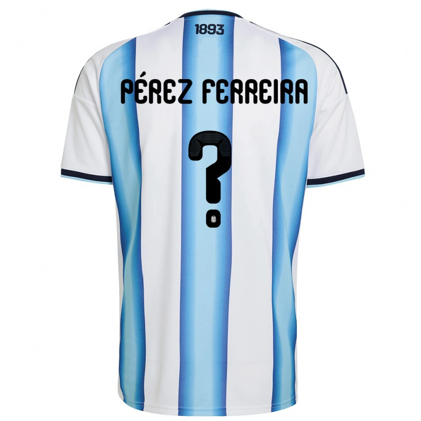DanxenメンズアルゼンチンThiago Pérez Ferreira#0白 空色 紺ホームシャツ26-28ジャージーユニフォーム