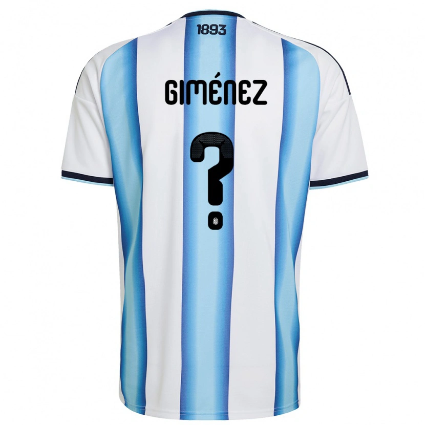 DanxenメンズアルゼンチンJuan Giménez#0白 空色 紺ホームシャツ26-28ジャージーユニフォーム