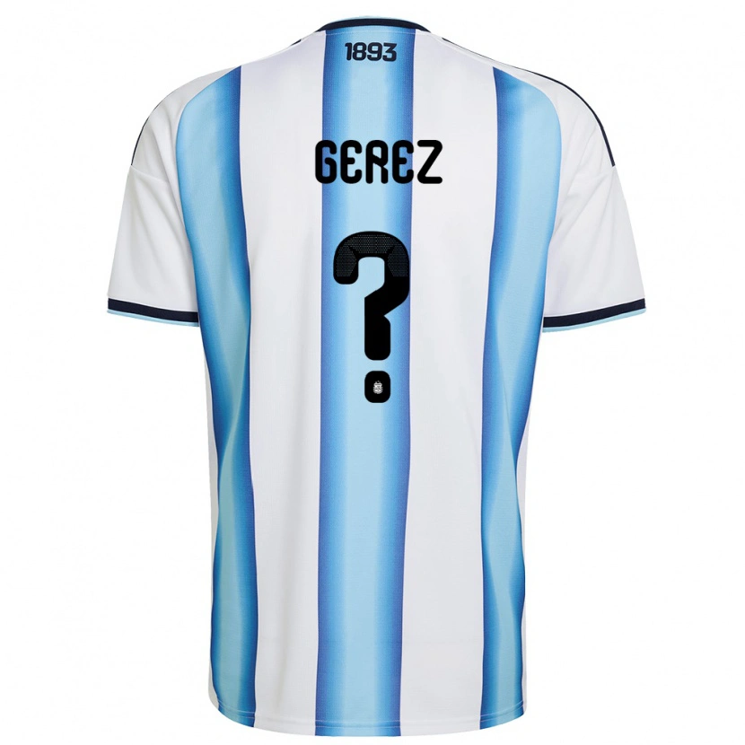 DanxenメンズアルゼンチンMariano Gerez#0白 空色 紺ホームシャツ26-28ジャージーユニフォーム
