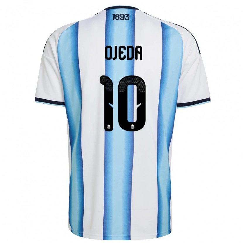 DanxenメンズアルゼンチンUriel Ojeda#10白 空色 紺ホームシャツ26-28ジャージーユニフォーム