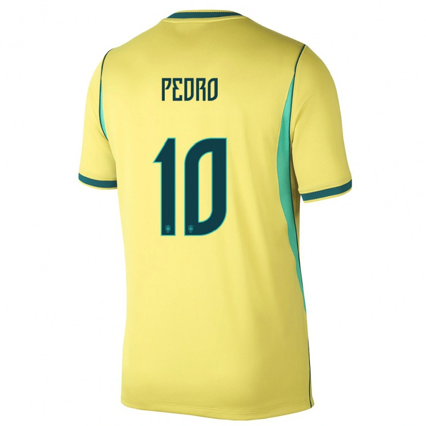 DanxenメンズブラジルPedro#10黄 緑ホームシャツ26-28ジャージーユニフォーム