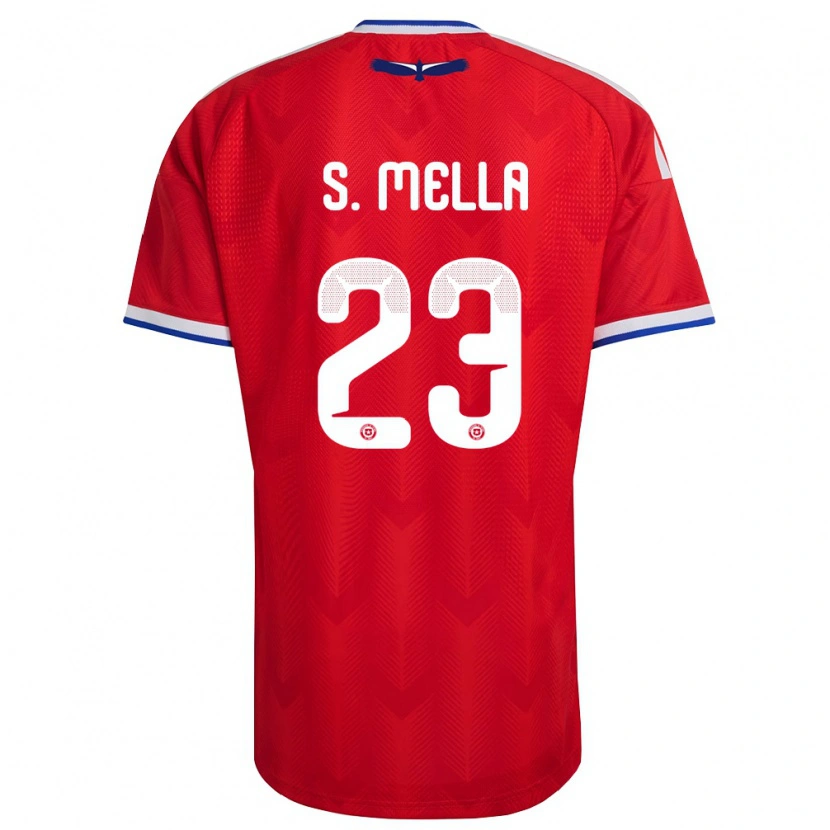 DanxenメンズチリSebastián Mella#23赤 白 青ホームシャツ26-28ジャージーユニフォーム