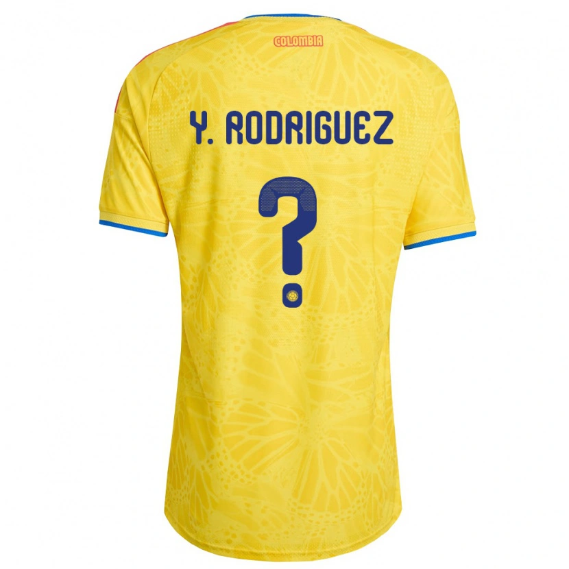 DanxenメンズコロンビアYefrei Rodríguez#0黄 青 赤ホームシャツ26-28ジャージーユニフォーム