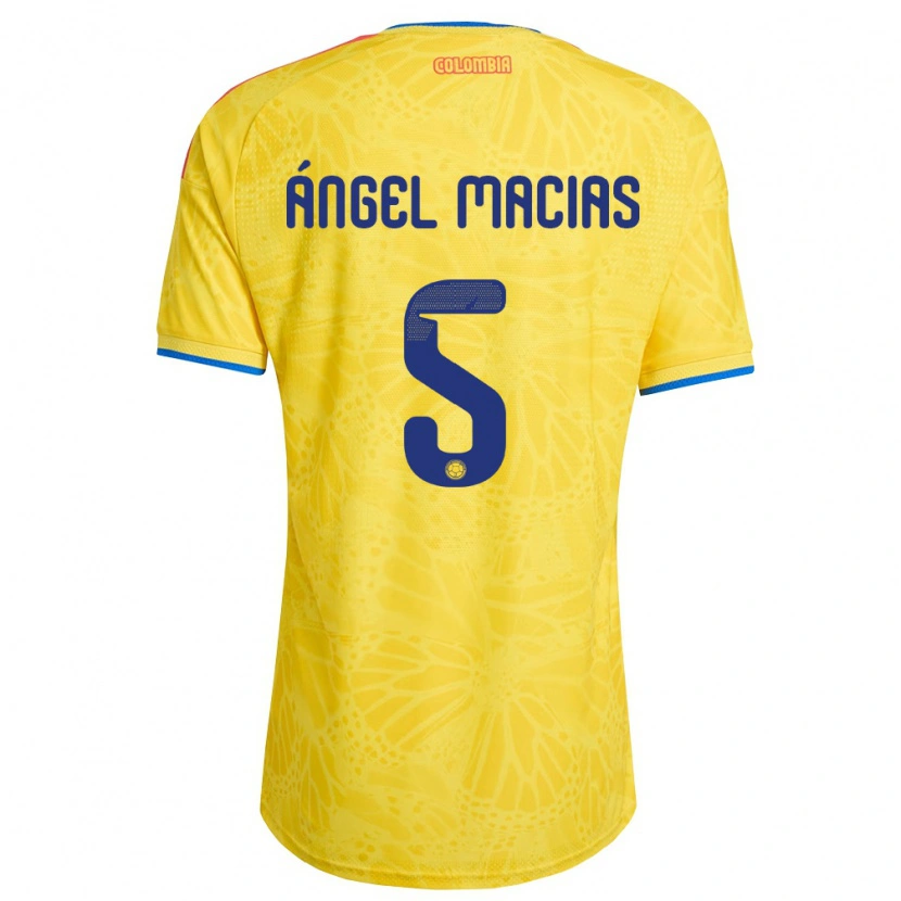 DanxenメンズコロンビアCriss Ángel Macias#5黄 青 赤ホームシャツ26-28ジャージーユニフォーム