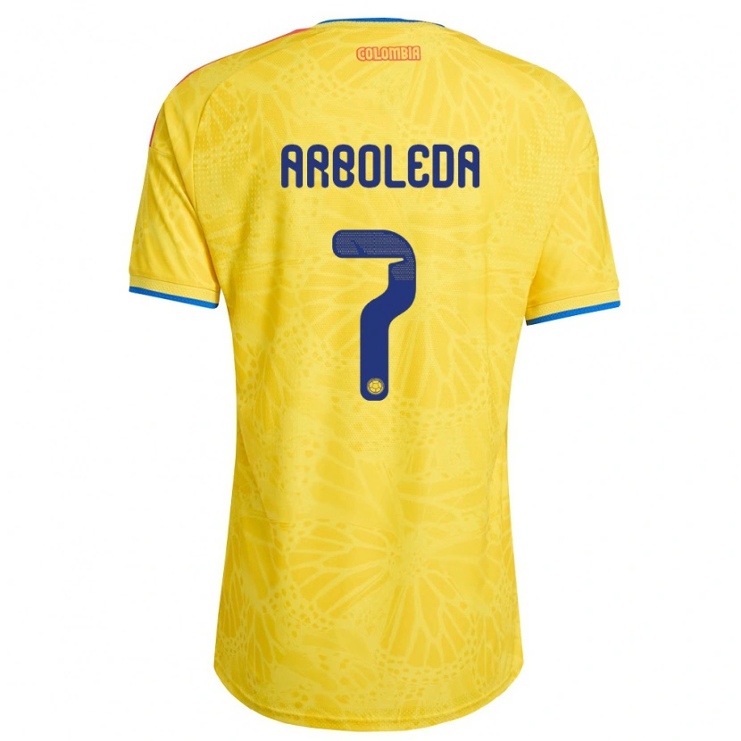 DanxenメンズコロンビアCristian Arboleda#7黄 青 赤ホームシャツ26-28ジャージーユニフォーム
