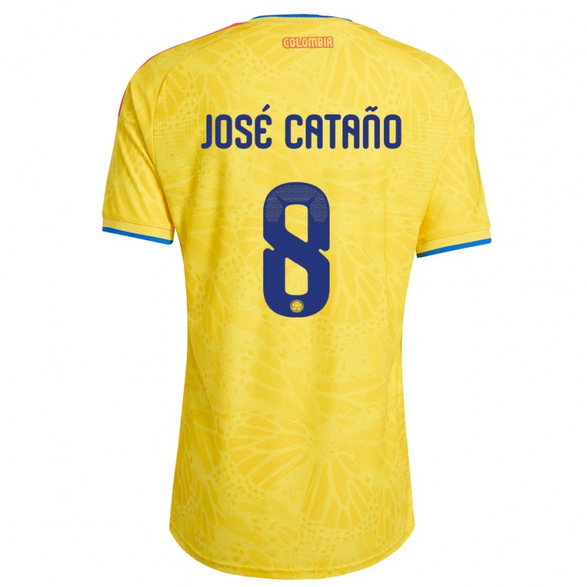DanxenメンズコロンビアJuan José Cataño#8黄 青 赤ホームシャツ26-28ジャージーユニフォーム