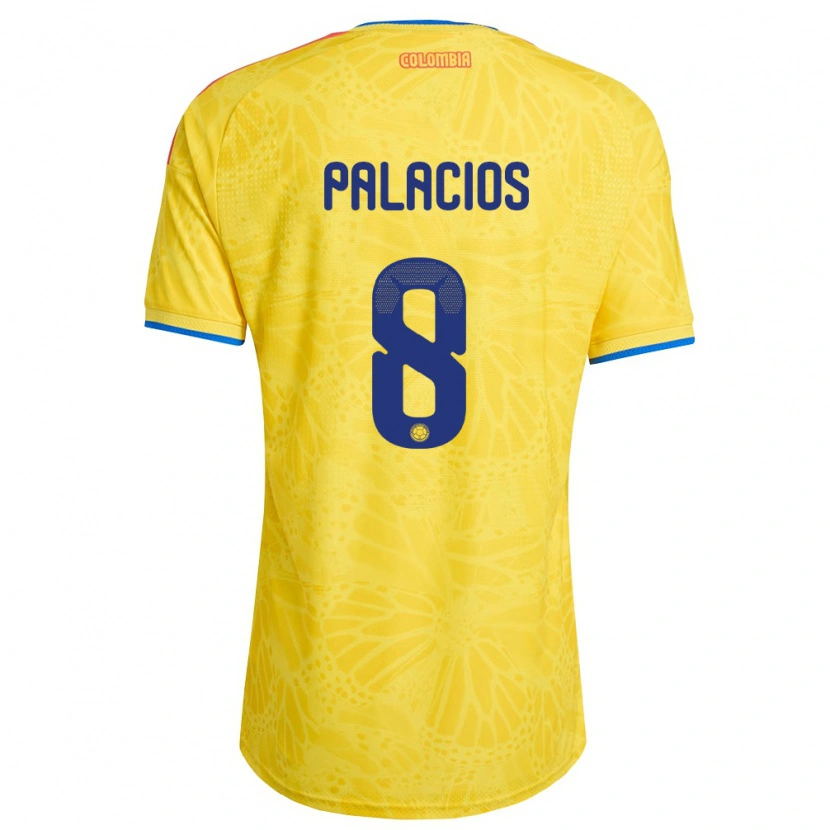 DanxenメンズコロンビアBrahian Palacios#8黄 青 赤ホームシャツ26-28ジャージーユニフォーム