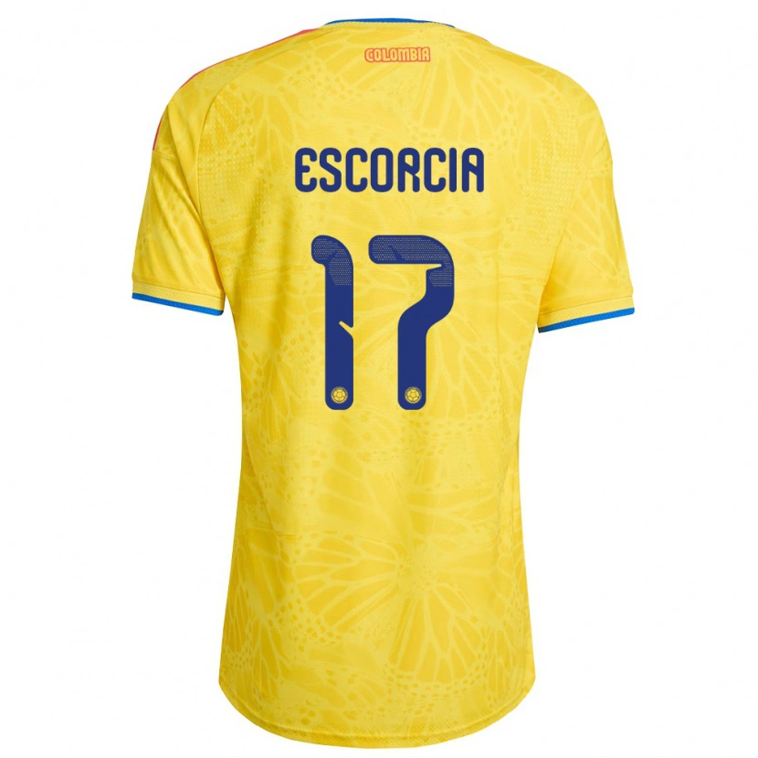 DanxenメンズコロンビアRafael Escorcia#17黄 青 赤ホームシャツ26-28ジャージーユニフォーム