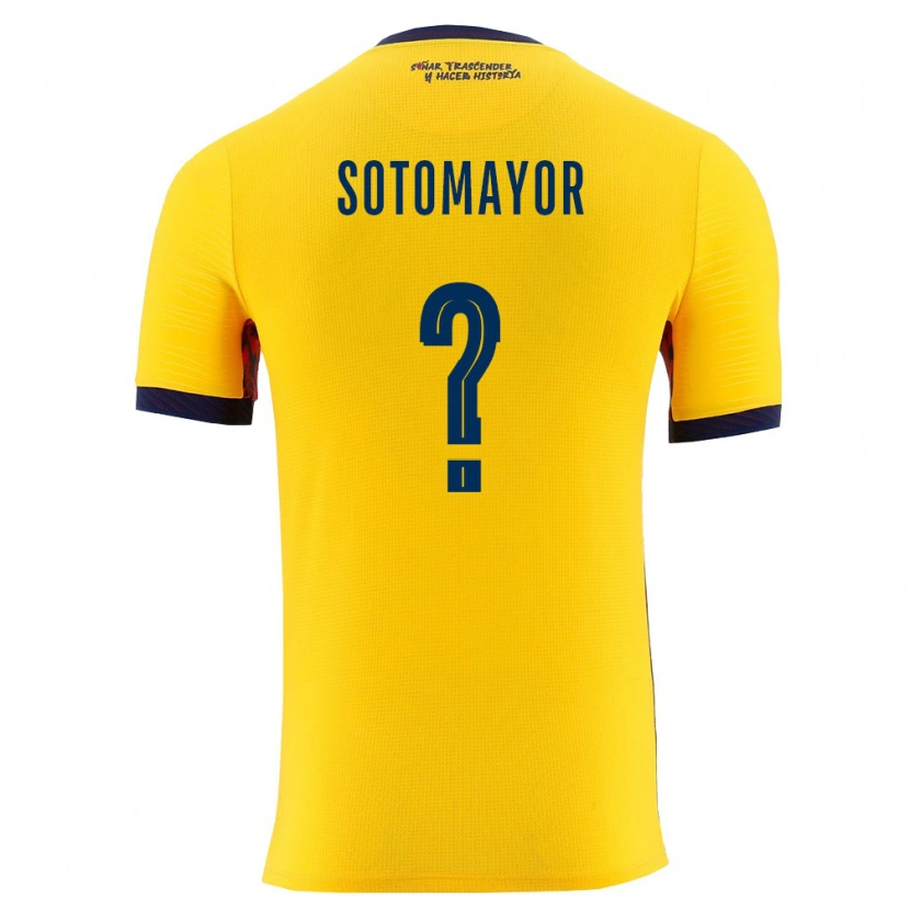 DanxenメンズエクアドルNicolás Sotomayor#0黄 紺ホームシャツ26-28ジャージーユニフォーム