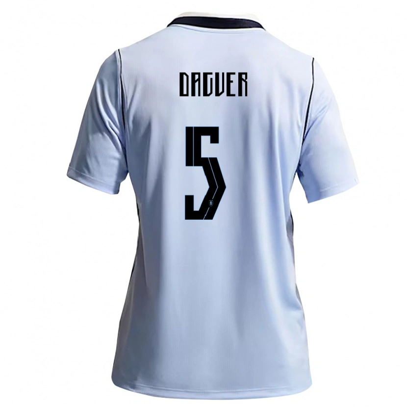 DanxenメンズウルグアイJulio Daguer#5空色 白ホームシャツ26-28ジャージーユニフォーム