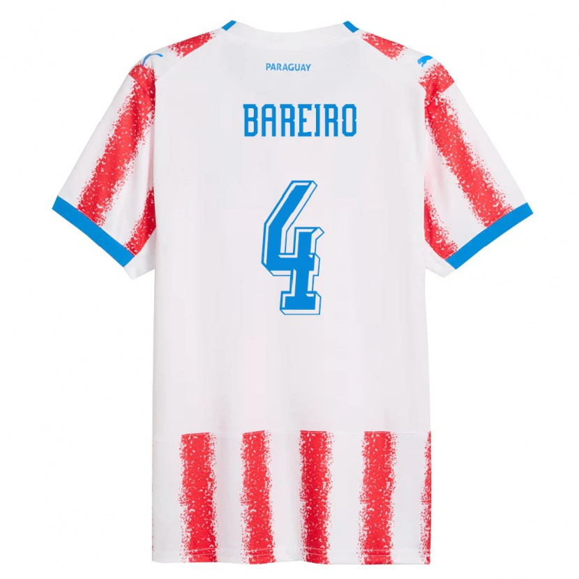 DanxenメンズパラグアイDaysy Bareiro#4白 赤 青ホームシャツ26-28ジャージーユニフォーム