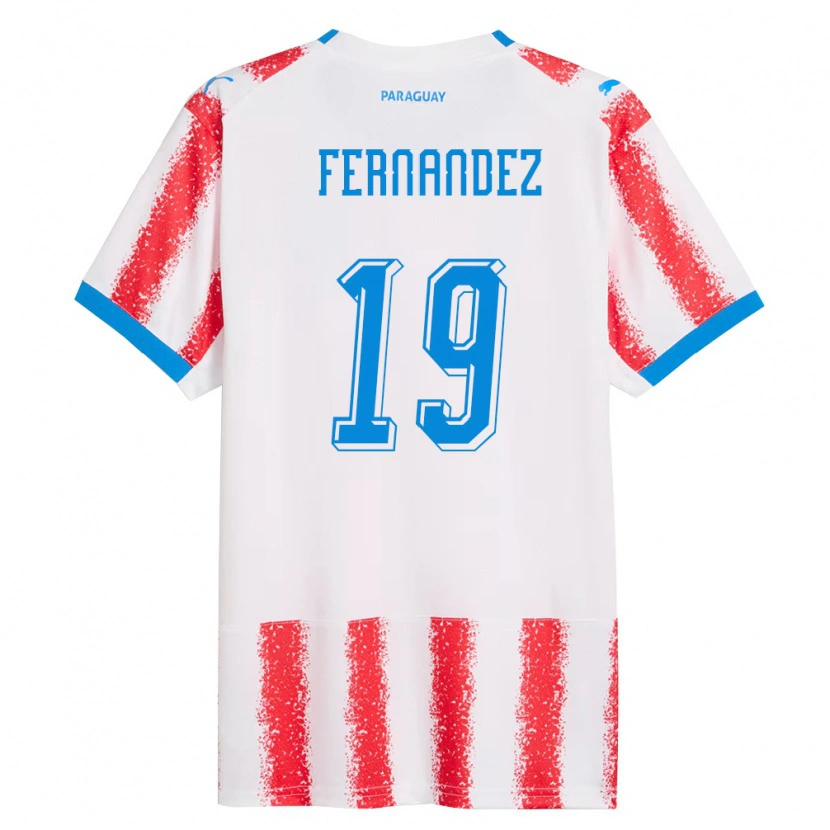 DanxenメンズパラグアイDavid Fernández#19白 赤 青ホームシャツ26-28ジャージーユニフォーム