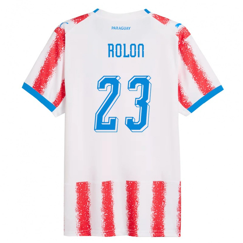 DanxenメンズパラグアイLuis Rolón#23白 赤 青ホームシャツ26-28ジャージーユニフォーム
