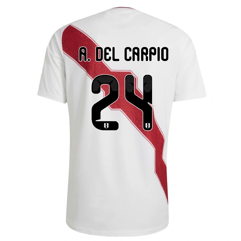 DanxenメンズペルーAnnie Del Carpio#24白 赤 黒ホームシャツ26-28ジャージーユニフォーム