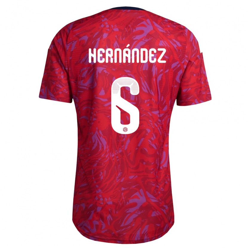 DanxenメンズコスタリカJeremi Hernández#6赤 紫 紺ホームシャツ26-28ジャージーユニフォーム