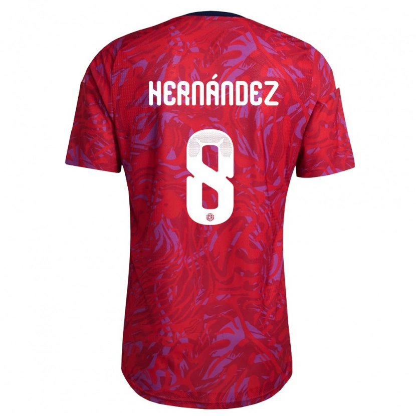 DanxenメンズコスタリカEmmanuel Hernández#8赤 紫 紺ホームシャツ26-28ジャージーユニフォーム
