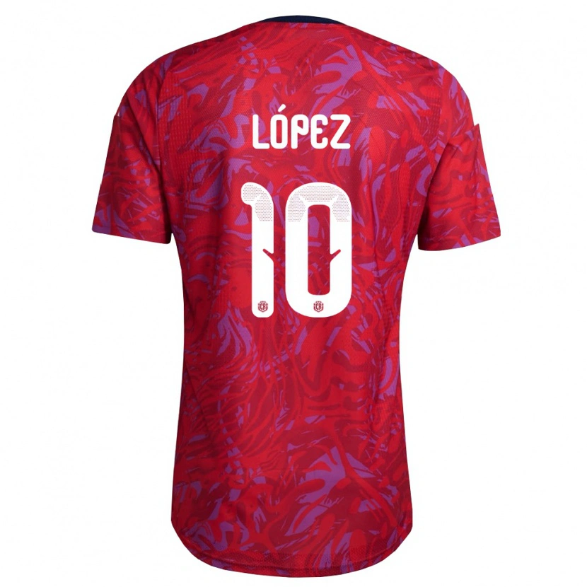 DanxenメンズコスタリカSebastián López#10赤 紫 紺ホームシャツ26-28ジャージーユニフォーム