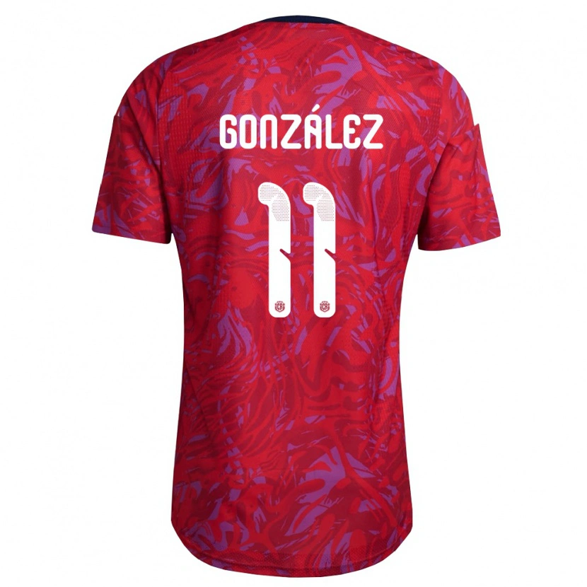 DanxenメンズコスタリカPaul González#11赤 紫 紺ホームシャツ26-28ジャージーユニフォーム