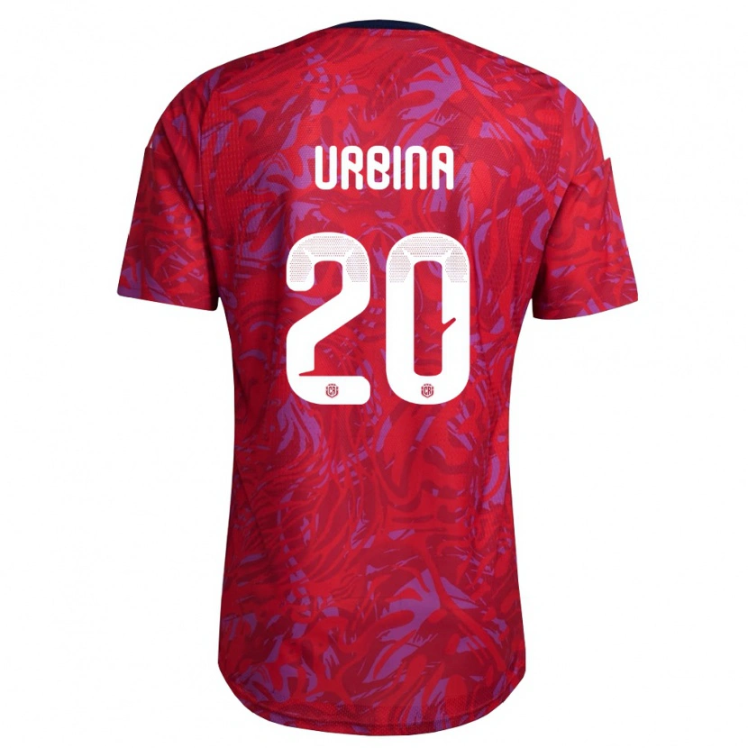 DanxenメンズコスタリカJefrey Urbina#20赤 紫 紺ホームシャツ26-28ジャージーユニフォーム
