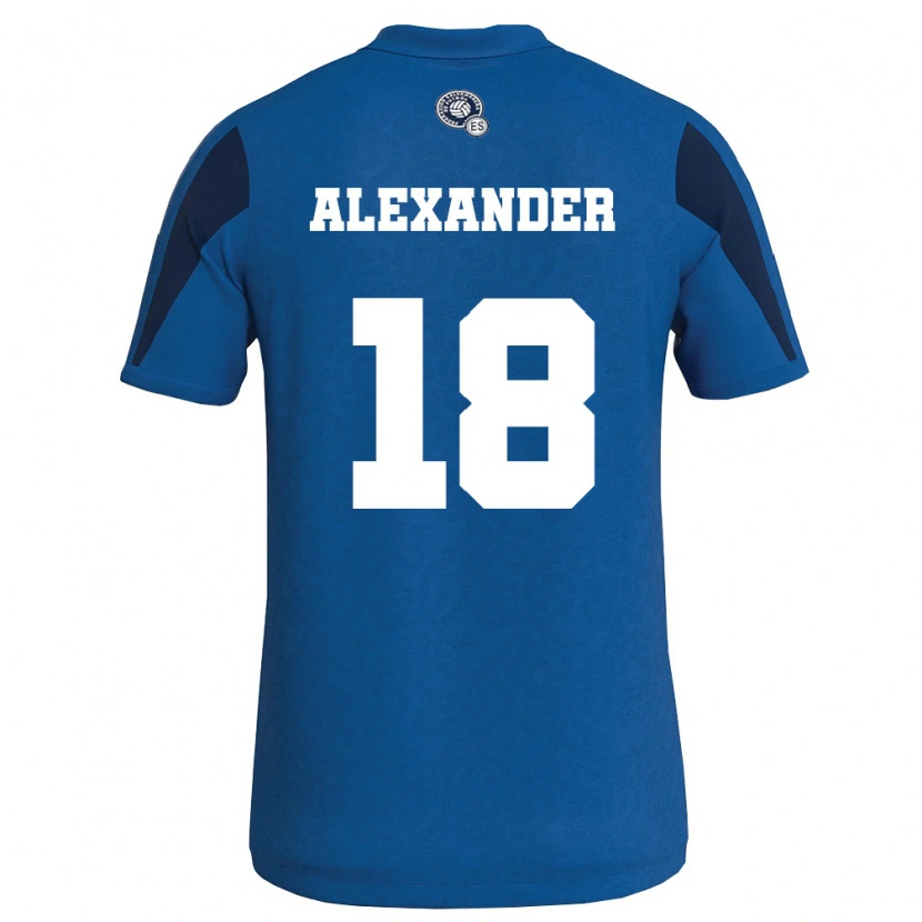 DanxenメンズエルサルバドルAlexander Aguilar#18青 紺ホームシャツ26-28ジャージーユニフォーム
