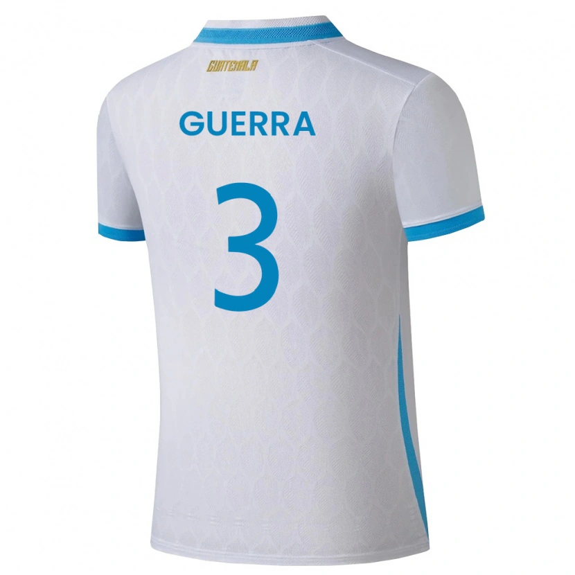 DanxenメンズグアテマラBrayan Guerra#3白 空色 金ホームシャツ26-28ジャージーユニフォーム