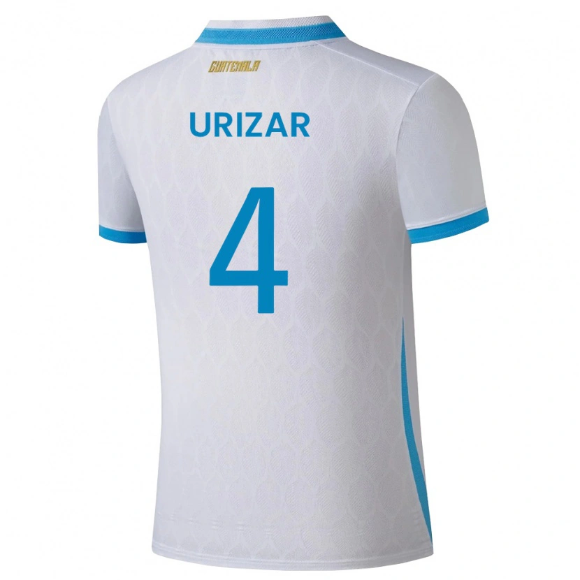 DanxenメンズグアテマラJeshua Urizar#4白 空色 金ホームシャツ26-28ジャージーユニフォーム
