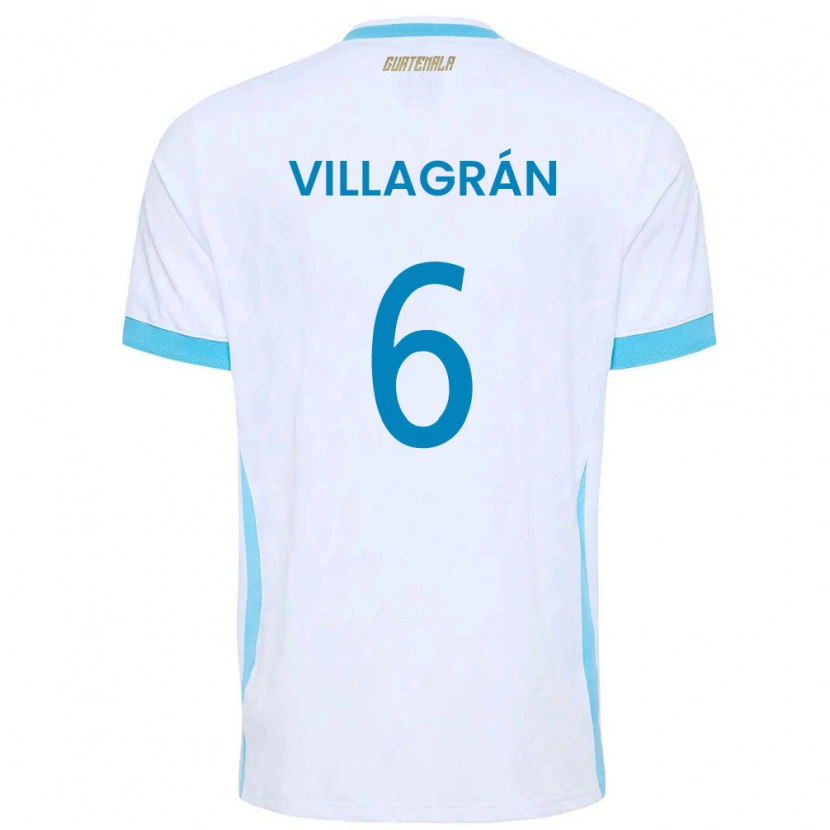DanxenメンズグアテマラWilliams Villagrán#6白 空色 金ホームシャツ26-28ジャージーユニフォーム
