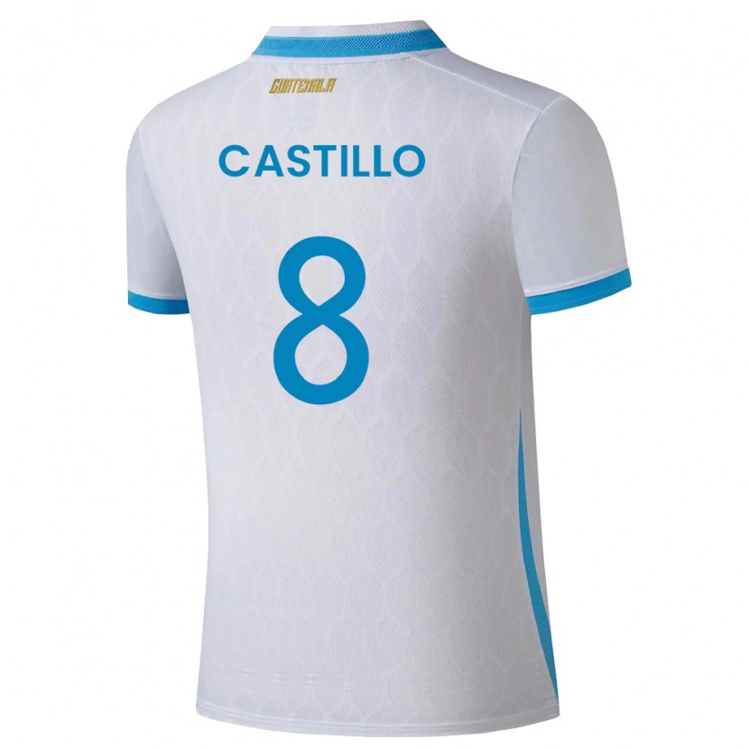 DanxenメンズグアテマラAdrián Castillo#8白 空色 金ホームシャツ26-28ジャージーユニフォーム