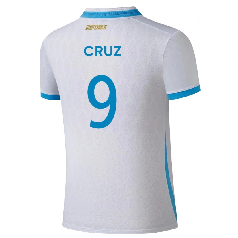 DanxenメンズグアテマラCelsa Cruz#9白 空色 金ホームシャツ26-28ジャージーユニフォーム