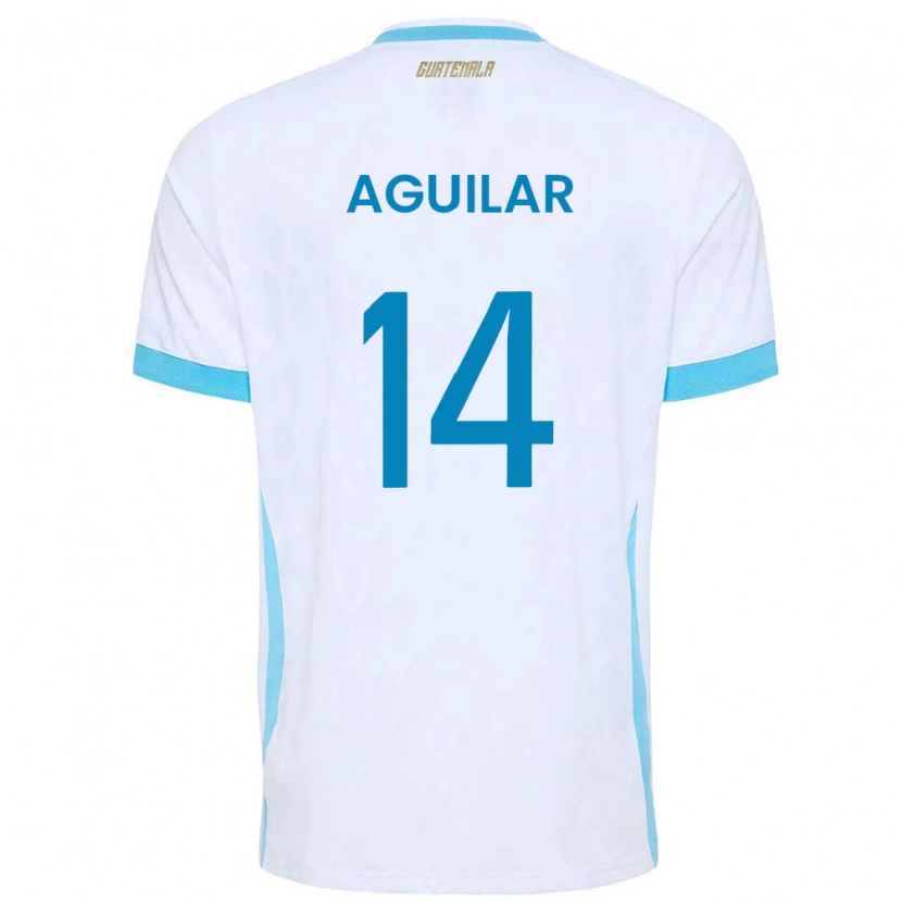 DanxenメンズグアテマラYordi Aguilar#14白 空色 金ホームシャツ26-28ジャージーユニフォーム