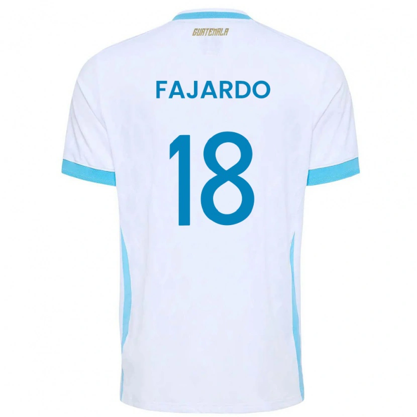 DanxenメンズグアテマラWilliam Fajardo#18白 空色 金ホームシャツ26-28ジャージーユニフォーム