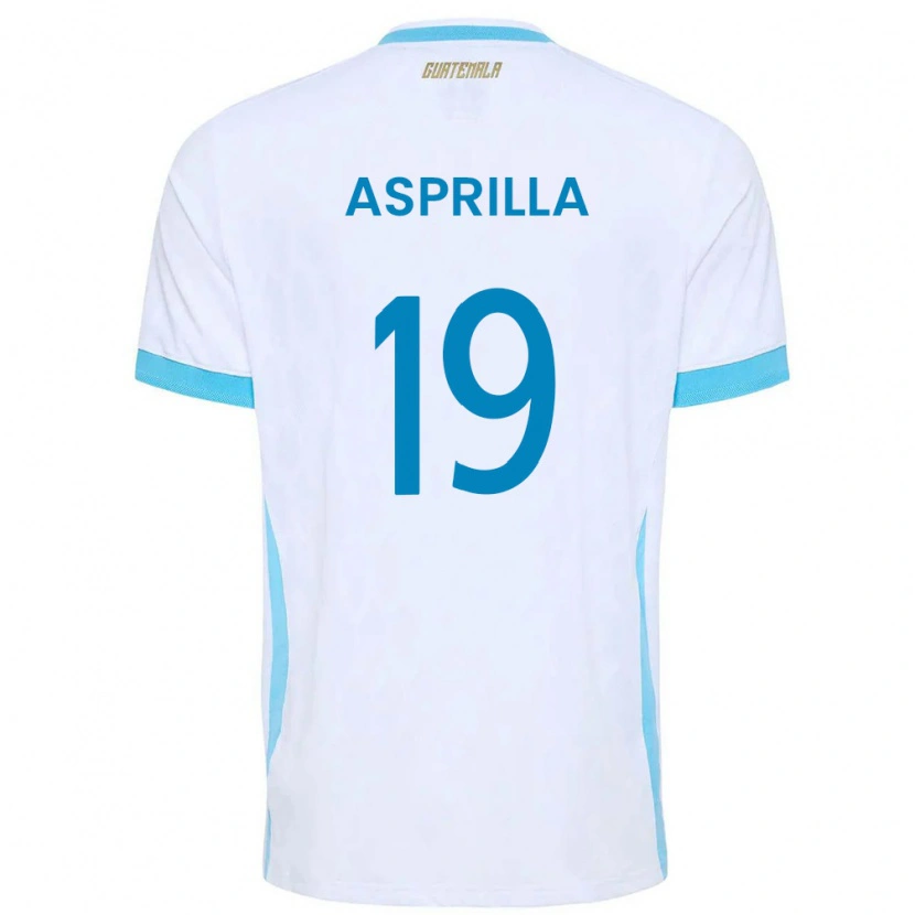 DanxenメンズグアテマラJair Asprilla#19白 空色 金ホームシャツ26-28ジャージーユニフォーム