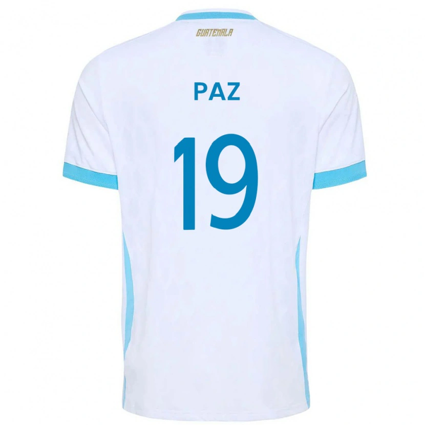 DanxenメンズグアテマラVidal Paz#19白 空色 金ホームシャツ26-28ジャージーユニフォーム