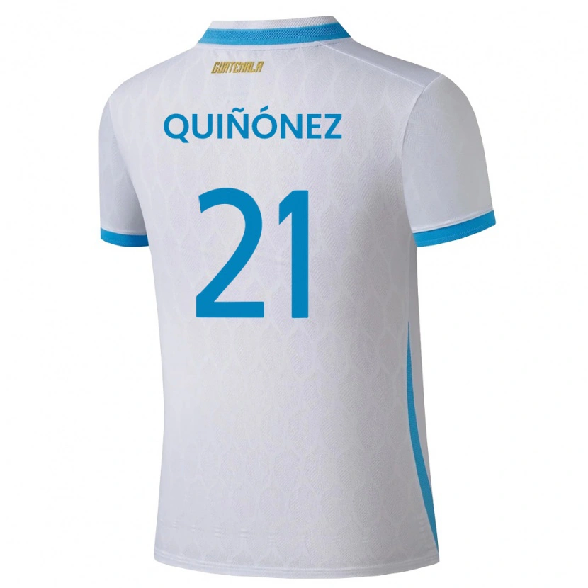 DanxenメンズグアテマラAndrea Quiñónez#21白 空色 金ホームシャツ26-28ジャージーユニフォーム