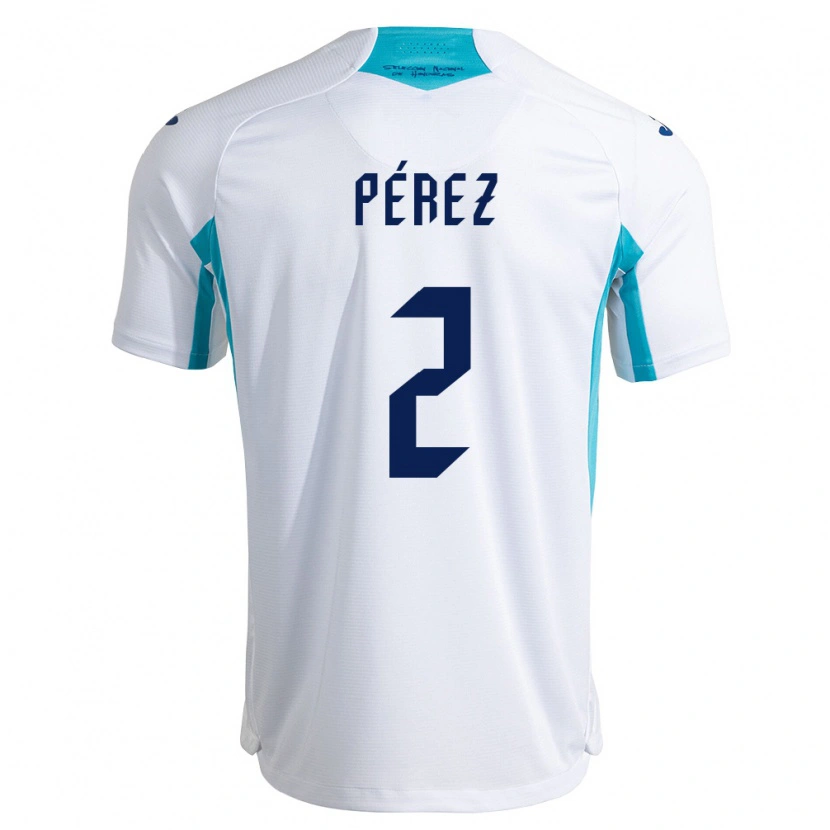 DanxenメンズホンジュラスKevin Pérez#2白 青 空色ホームシャツ26-28ジャージーユニフォーム